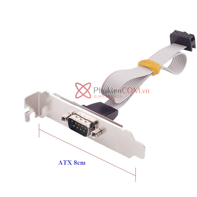 Cáp chuyển cổng COM 9pin Mainboard sang RS232, chắn sắt 8cm