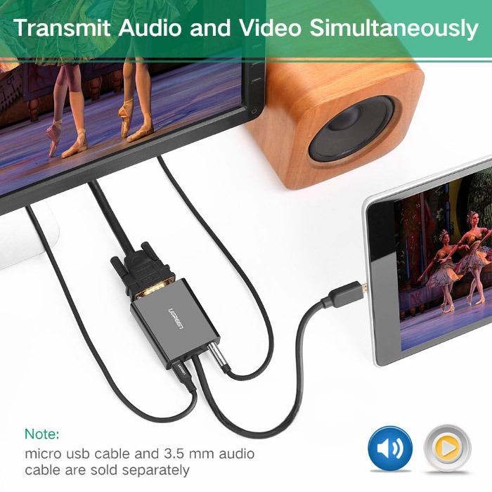 Ugreen 40268 chính hãng kết nối máy tính, màn hình tivi