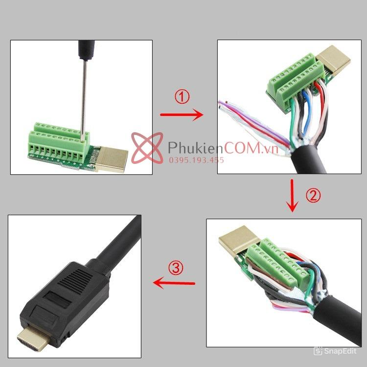 cách hàn Đầu hàn cáp HDMI 1.4, 2.0