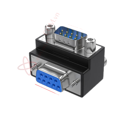 Đầu nối DB9 RS232 Cái sang Đực bẻ góc xuống