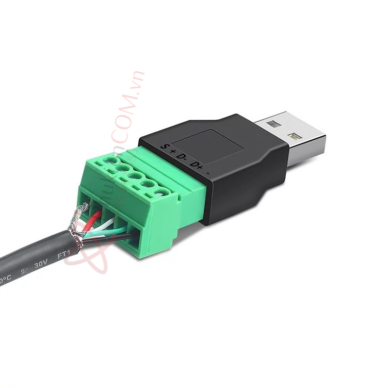 cách nối dây Đầu USB 2.0 Male Female sang Terminal 5pin