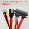 Cáp nguồn iTX XH2.54 sang SATA 22Pin (7+15P) ổ cứng HDD SSD
