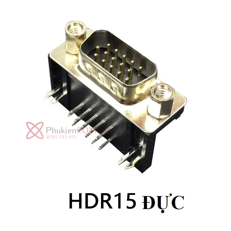 đầu hàn chân cong DB15 VGA chân đực