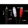 Dây cáp loa loa Audio 1 ra 2 cổng (dây chia RCA 1 ra 2)