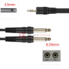 Dây cáp chia audio 3.5mm ra 2 đầu 6.35mm