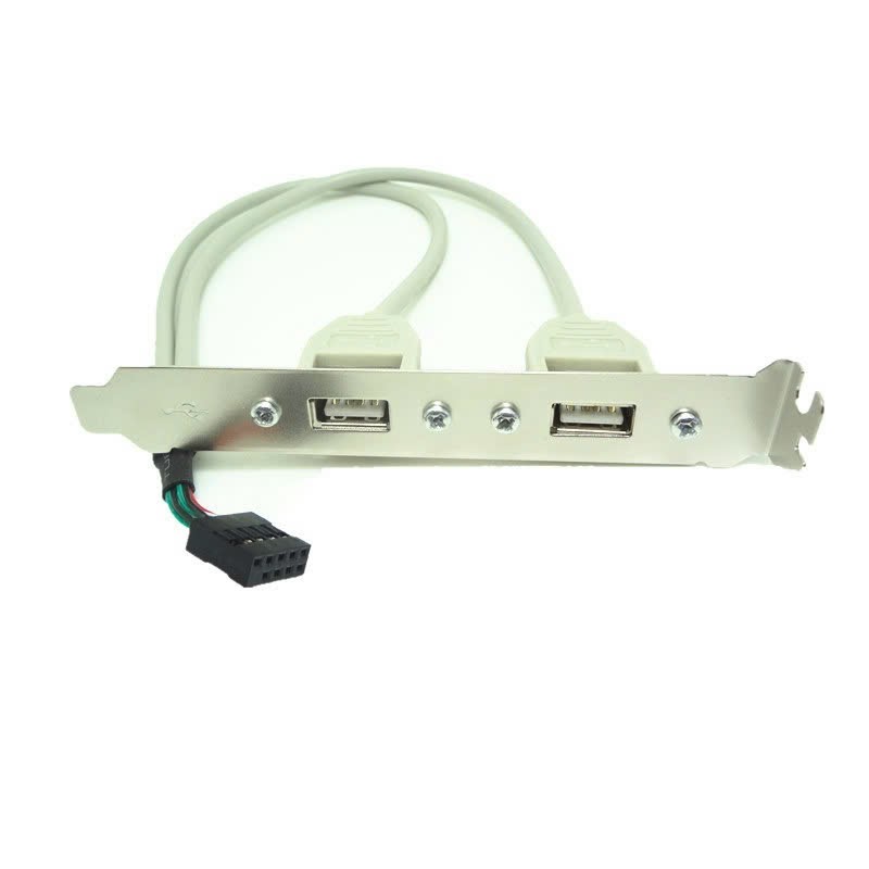 Cáp chuyển đổi USB 9Pin header mainboard ra 2 Port USB Bracket Panel