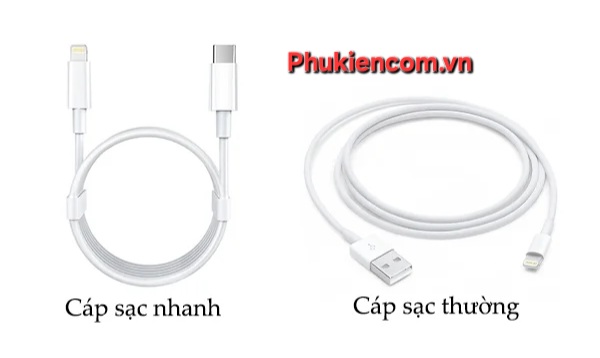 Phân biệt sự khác biệt giữa cáp sạc nhanh và cáp thường – Phukiencom.vn