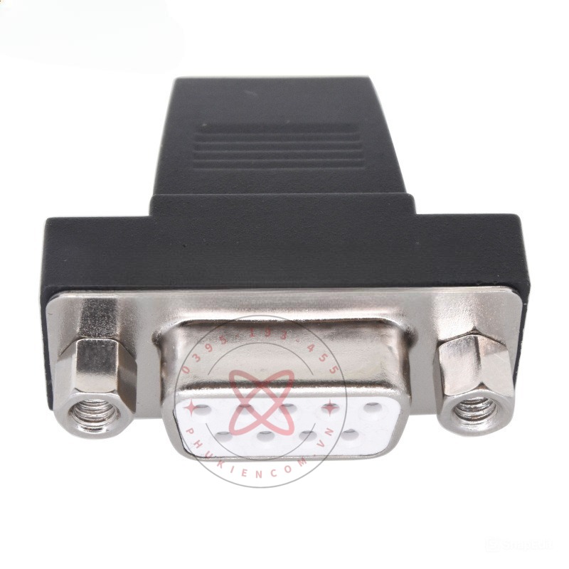 đầu hàn DB9 9 chân cái mạ vàng kèm vỏ ốp phẳng dẹp