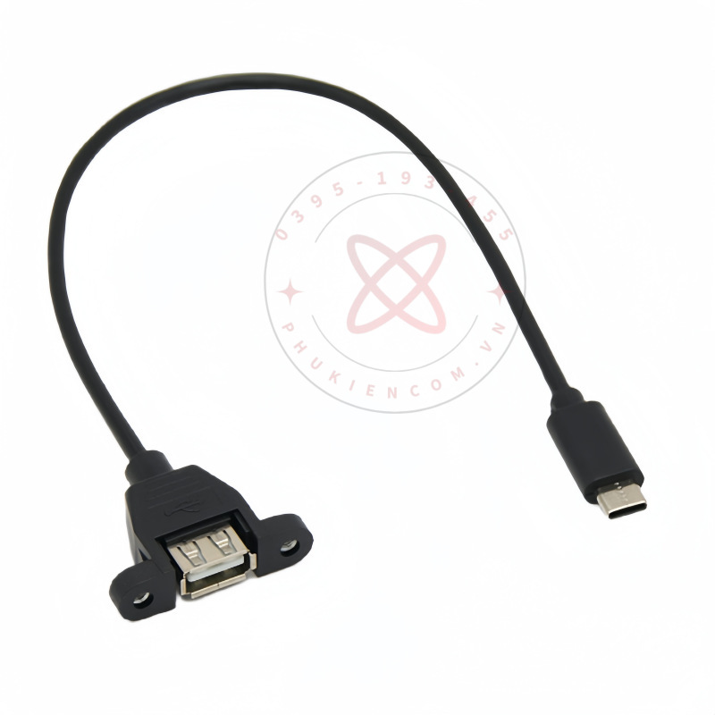 USB Type-C to USB-A 2.0 Screw Lock Cable