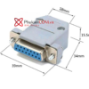 Đầu hàn COM DB15 Female loại 2 hàng kèm vỏ ốp nhựa kích thước