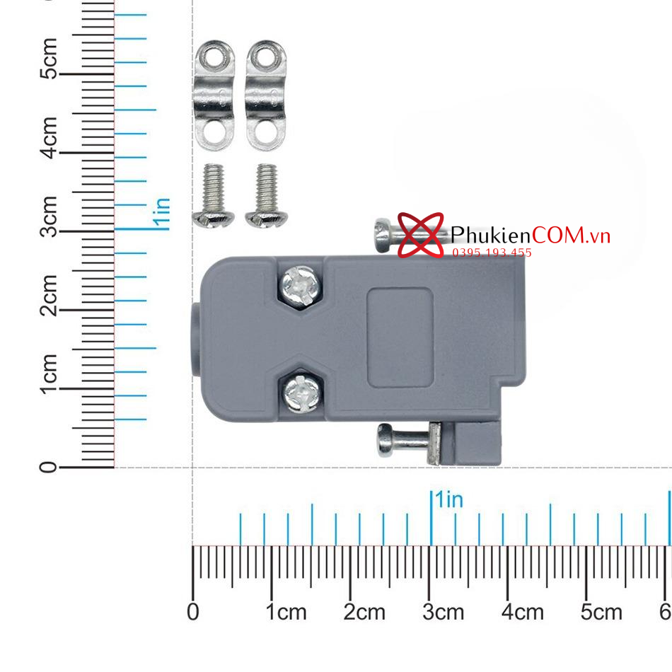 kích thước vỏ ốp DB9 VGA DB15 nhựa