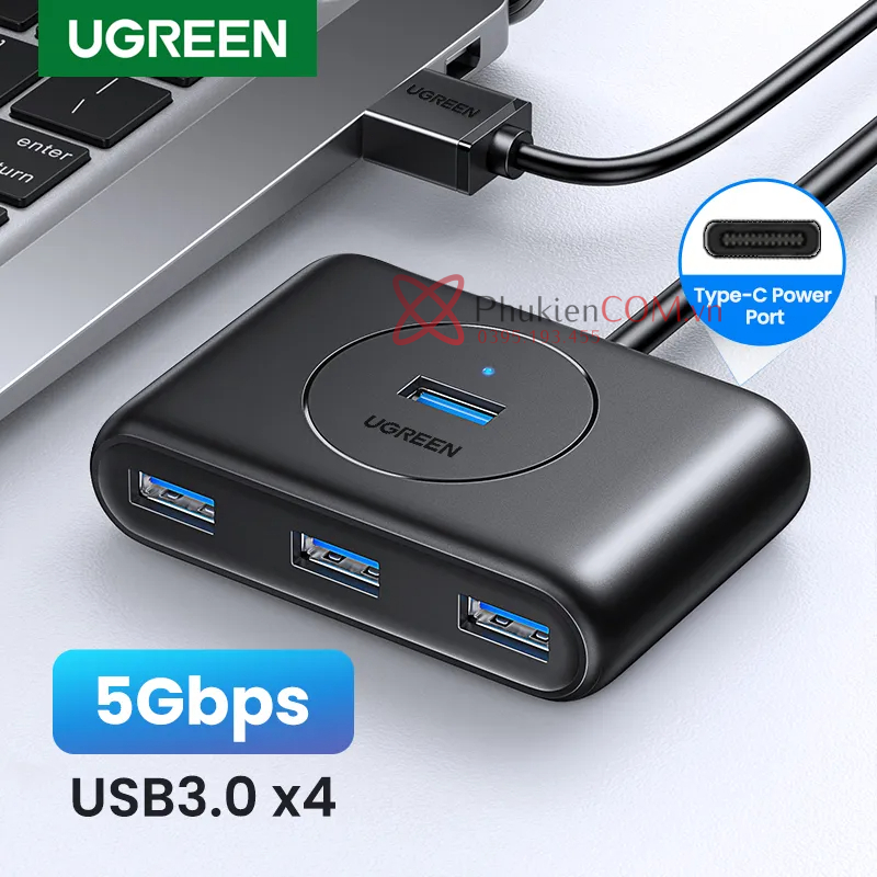 Bộ chia cổng USB 3.0 từ 1 ra 4 cổng Ugreen