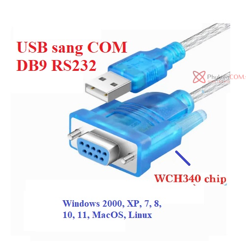 Cáp chuyển đổi USB sang COM RS232 cái