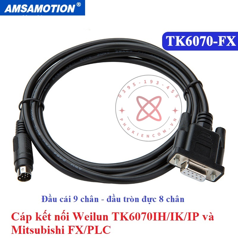 Cáp kết nối màn hình HMI Weintek với PLC Mitsubishi FX – TK6070-FX